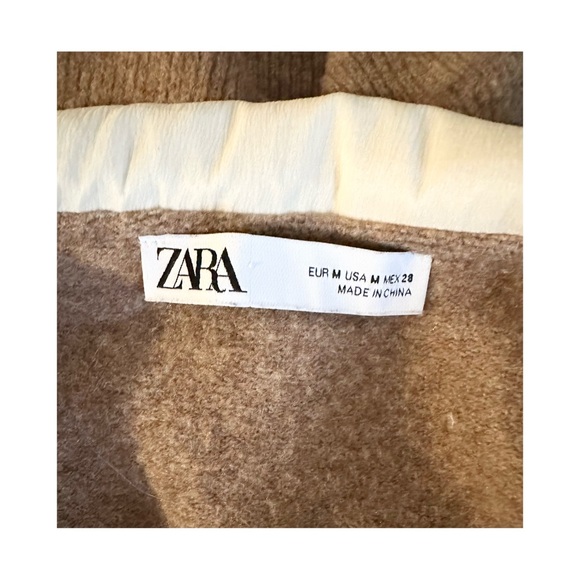Zara Brown Sweater with Cream Ruffle Collar - Picture 7 of 7